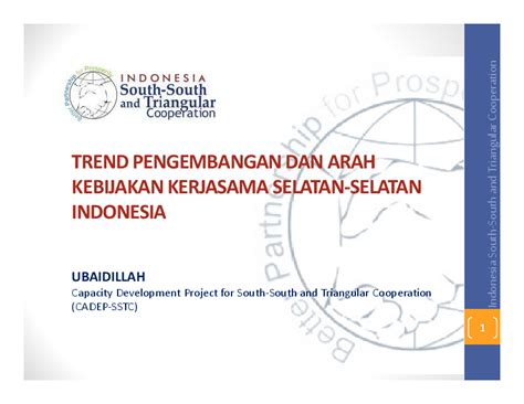 (PDF) Arah Kebijakan Kerjasama Selatan-Selatan dan Triangular Indonesia