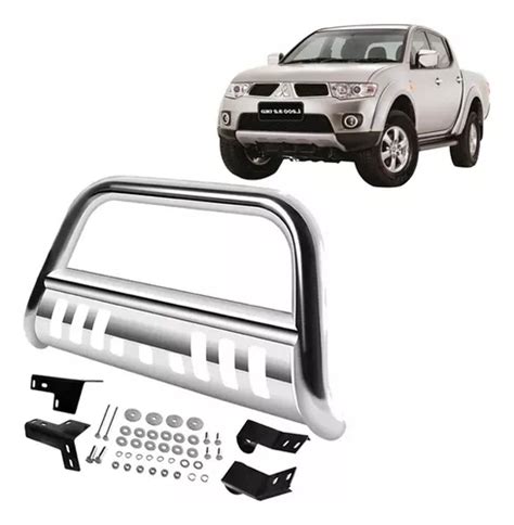 Defensa Frontal Mitsubishi L200 2009 2014 Acero Inoxidable Cuotas Sin