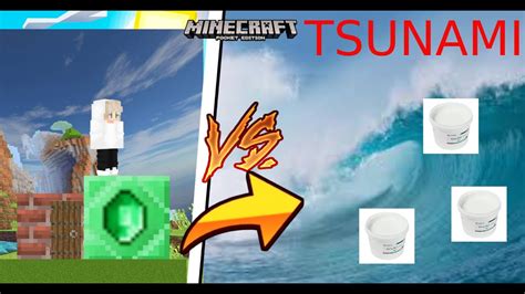 Baza Vs Tsunami Farby W Minecraft Minecraft Tsunami Challenge Youtube