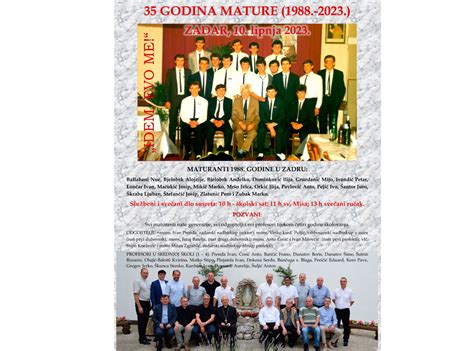 Susret nakon 35 godina mature u Zadru Katolički tjednik