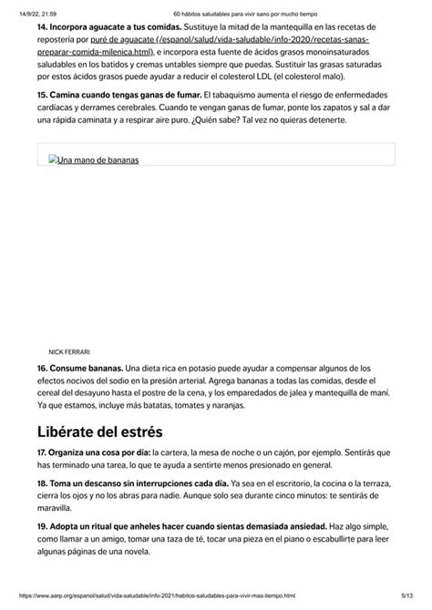 60 hábitos saludables para vivir sano por mucho tiempo pdf