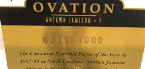 Upper Deck Ovation Gold Antawn Jamison Rc For