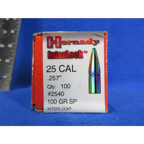 25 Cal 257 100gr Sp Interlock Hornady Bullets