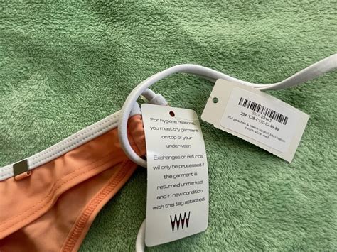 Wicked Weasel Peaches Cream Bikini Adjustable Tri Top Tieside Scrunch Bottom Ebay
