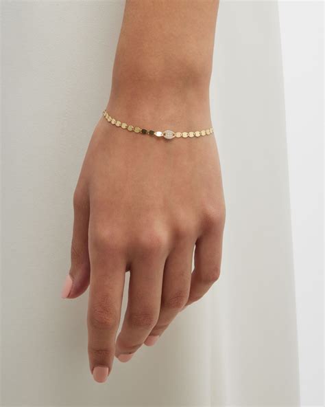 LANA K Yellow Gold Single Flawless Nude Link Bracelet Neiman Marcus