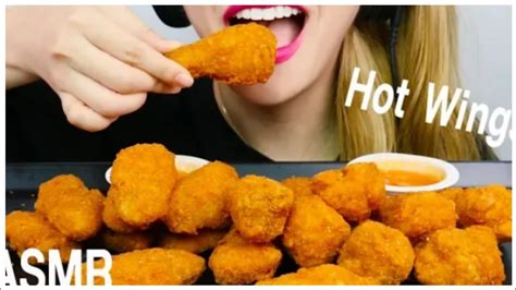 Kfc Fried Chicken Hot Wings Eating Asmr Youtube