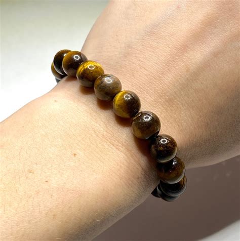 Tiger Eye Beaded Bracelet Etsy