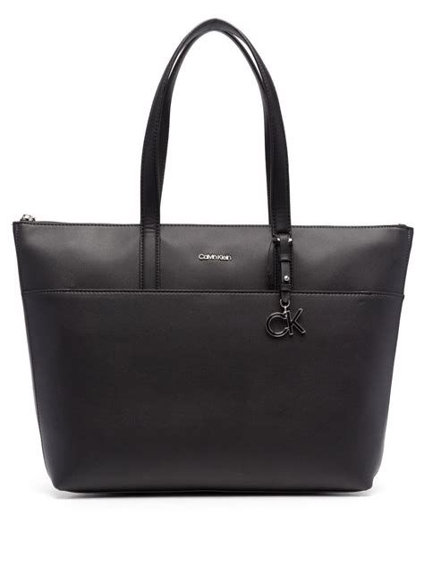 Calvin Klein Large Faux Leather Tote Bag Farfetch