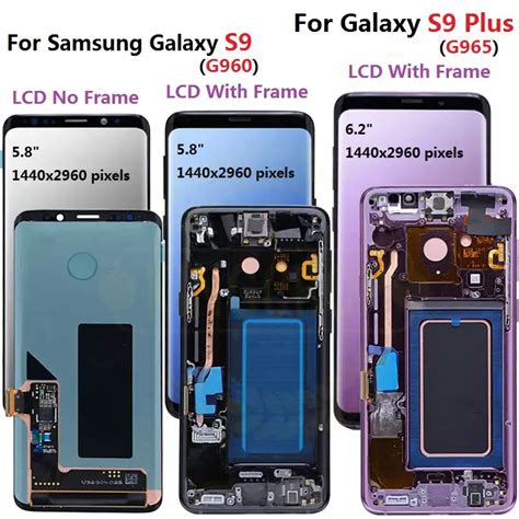 Original Galaxy S9 Plus Screen For Samsung S9 Lcd With Frame Sm G965f S9 G960a Display Lcd