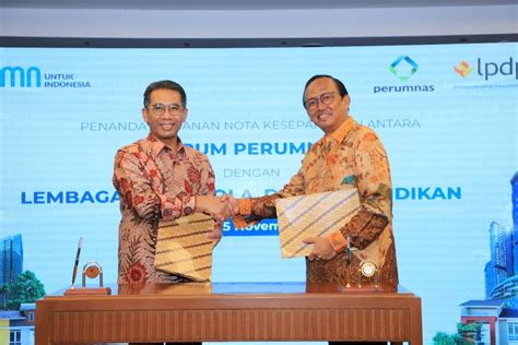 Perumnas Gandeng Lpdp Untuk Kembangkan Riset Dan Inovasi Produk Hunian