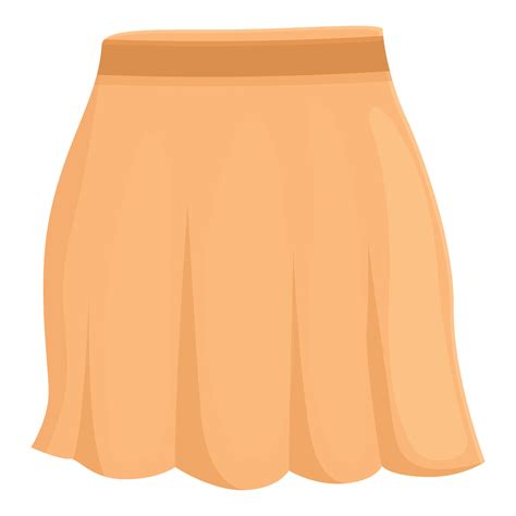 Orange Skirt Icon Cartoon Vector Woman Clothing Vector Art At