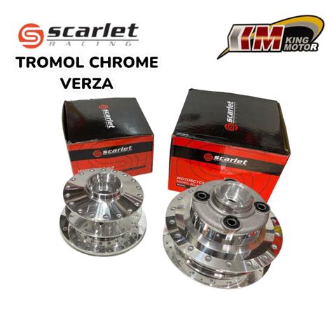 Jual Tromol Honda Verza Set Depan Belakang Pnp Verza Original Scarlet