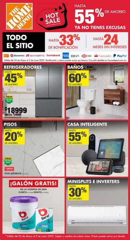 Folleto Hot Sale 2025 Home Depot al 3 de junio 2025 hasta 60 de ahorro y más