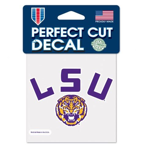 LSU Tigers Helmet Logo Die Cut Decal Stickers Perfect Cut 3x2 inches ...