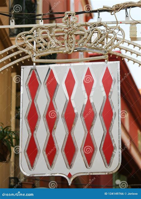 Coat Of Arms Of Monaco In Monaco City Editorial Photo Image Of Europe