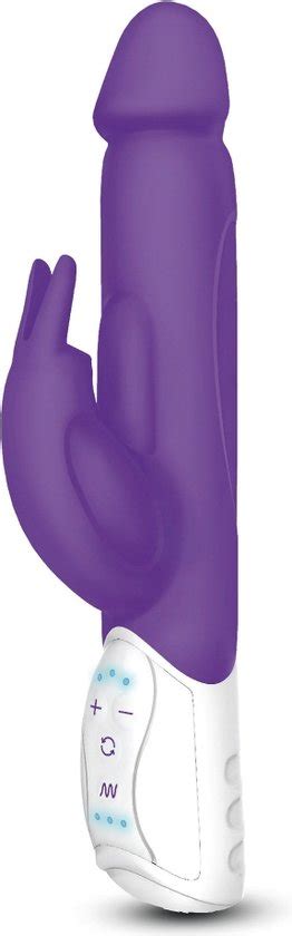 Rabbit Essentials Vibrator Love Toy Realistic With Throbbing Shaft Paars