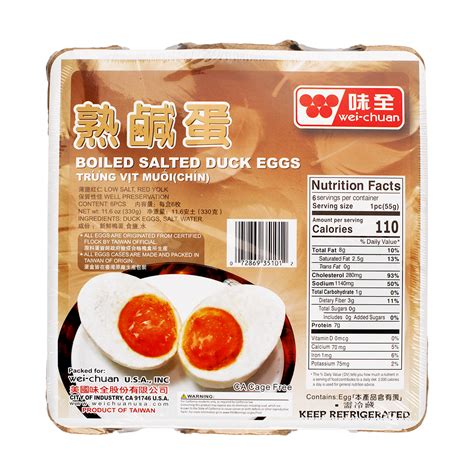 Get Wei Chuan Boiled Salted Duck Eggs 1 Box Delivered Weee Asian Market