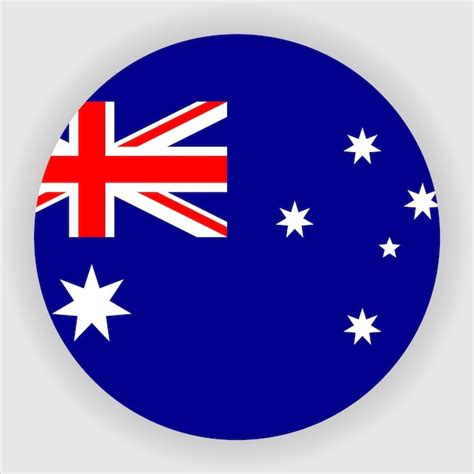 Premium Vector Australia Flat Rounded Flag Icon