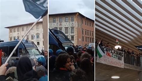 Scontri Tra Polizia E Manifestanti Pro Palestina A Pisa Cariche Sugli