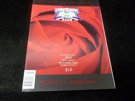 Lot Detail January 3 2002 Rose Bowl National Championship Game NCAA