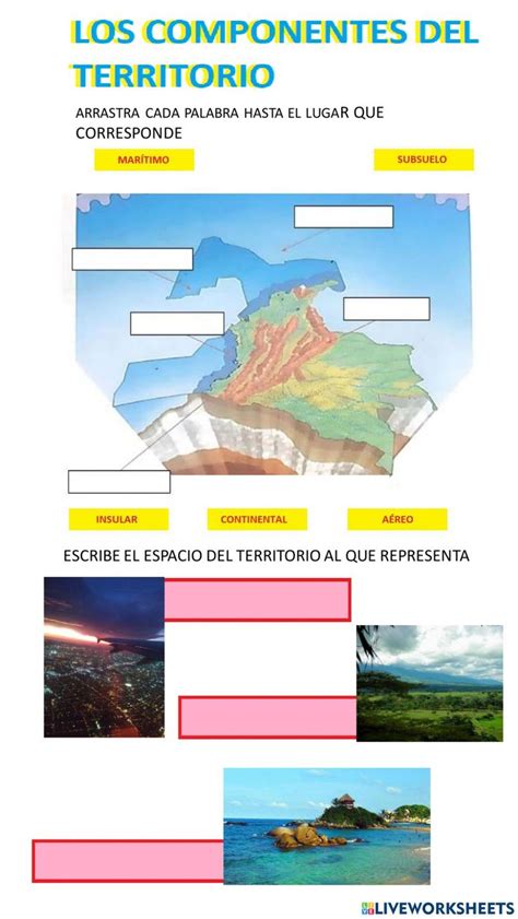 Componentes Del Territorio Colombiano Worksheet Comunidades Autonomas