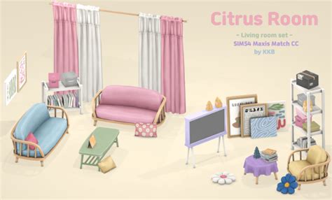 KKB SMM Citrus Room The Sims 4 Build Buy CurseForge