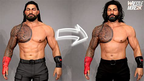 WWE 2K23 Roman Reigns Updated Look And Comparison YouTube