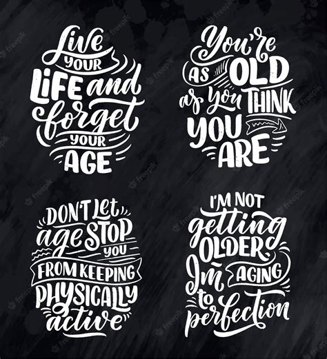 Premium Vector Set With Modern And Stylish Hand Drawn Lettering Slogans