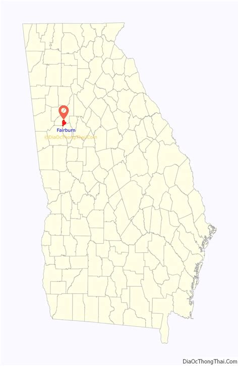 Map of Fairburn city, Georgia - Thong Thai Real