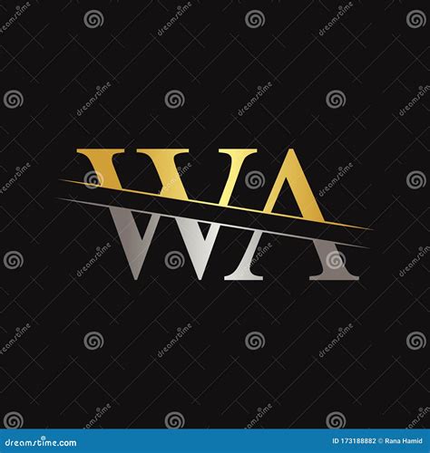 Initial Wa Letter Linked Logo Creative Letter Wa Logo Design Vector