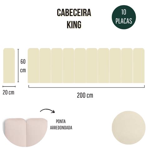 Cabeceira King Modulada Arredondada Cama Box Suede Creme MadeiraMadeira