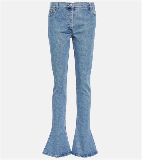 Magda Butrym Slim Fit Flared Jeans Blue Editorialist