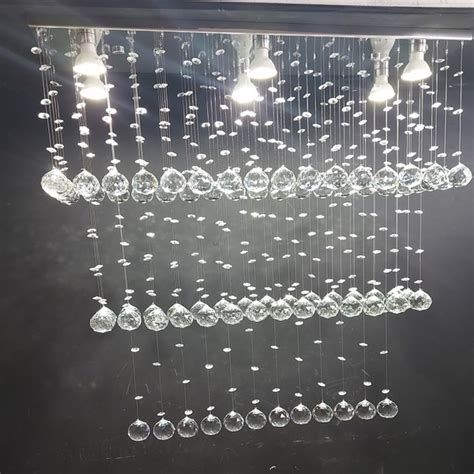 Lustre De Cristal Para Sala De Jantar Estar Metro De Altura Base