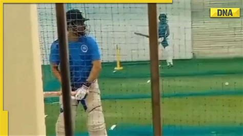 IPL 2023 MS Dhoni Spotted Sharpening His Batting Skills Before Return