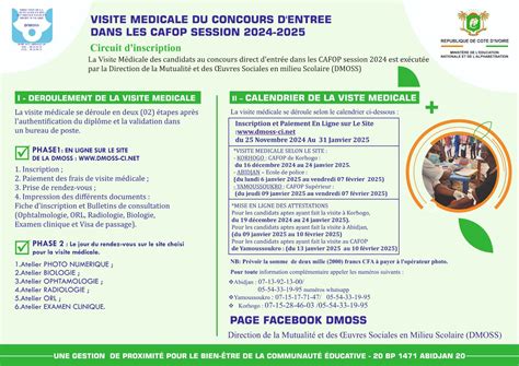 Consulter les résultats de la visite médicale concours CAFOP 2025