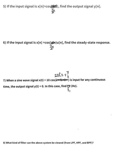 Solved Answer The Lti System Expressed By The Following