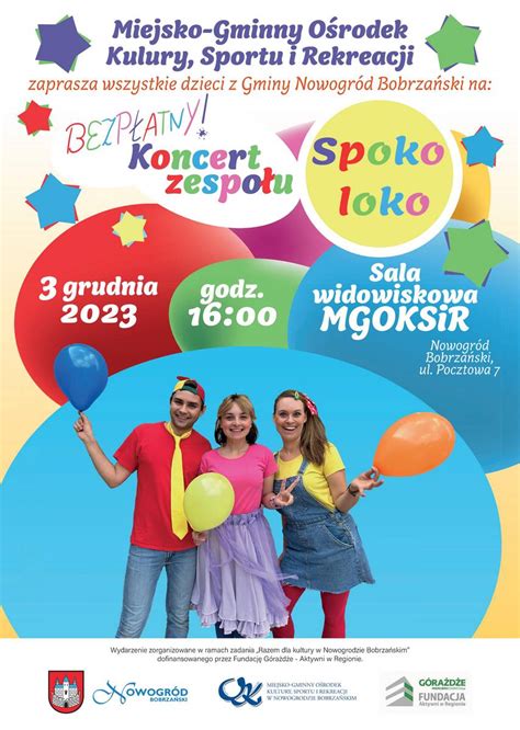 Koncert zespołu Spokoloko 3 12 2023 Miejski Ośrodek Kultury Sportu i