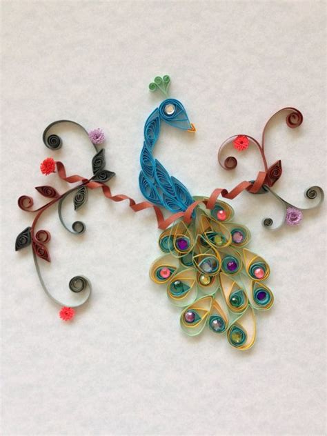 Items Similar To Quilled Peacock On Etsy Quilling Quilling Designs Peacock Crafts