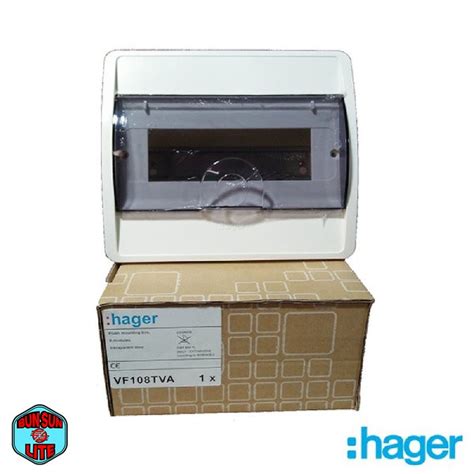 Jual HAGER BOX MCB 8 GROUP INBOW TANAM VF108TVA TUTUP TRANSPARANT