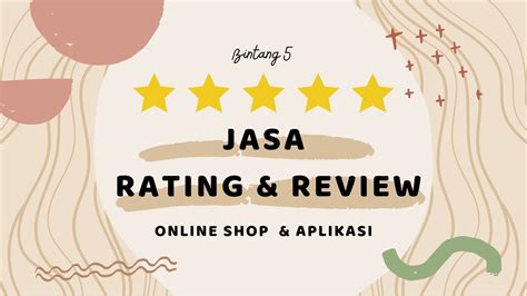 Jasa Rating Dan Review Marketplace Shopee Lazada Tokopedia Dll