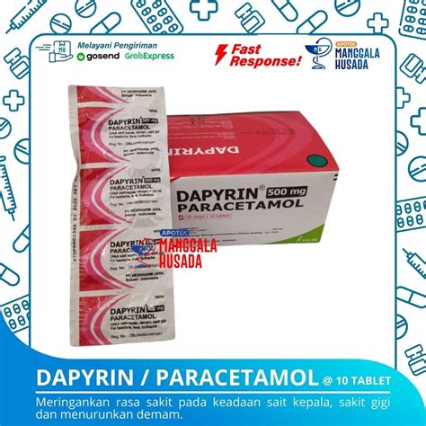 Jual DAPYRIN PARACETAMOL TAB 500 MG PER STRIP 10 TABLET Shopee