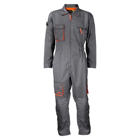 Overol Piloto Gabardina Gris Naranjo Mando Electric