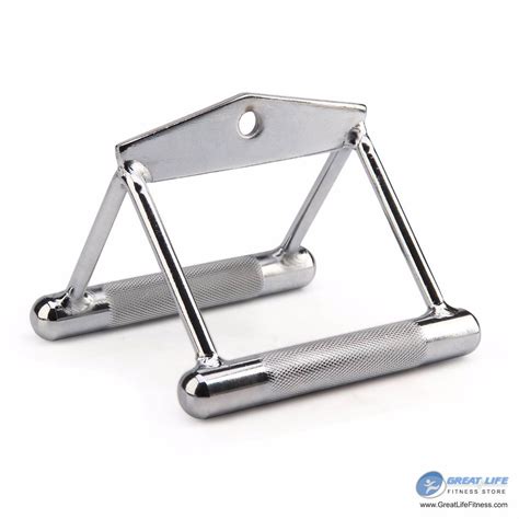 Chrome Low Row Triangle Lat Attachment Handle Strength Equipment