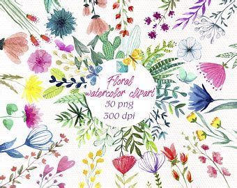 Flowers Clipart Hand Drawn Floral Cliparts Realistic Floral Logo Art