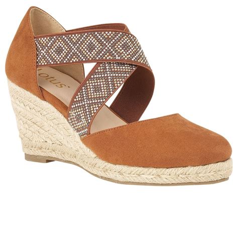 Lotus Zade Womens Wedge Heel Espadrille Sandals Espadrilles From