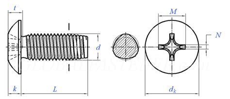 ASME B 18 6 4 1998 R2005 Cross Recessed Big Flat Head Self Tapping