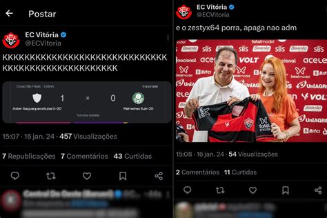 Jornal Correio Hacker Invade Perfil Do Vit Ria No X E Faz Provoca O