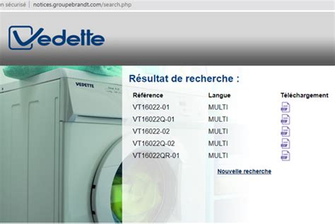 Notice D Utilisation Lave Linge Vedette 6 Kg Mode Emploi