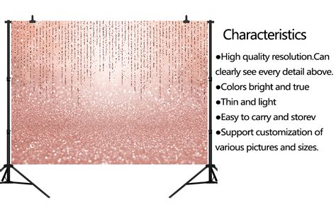 Capisco Happy Birthday Backdrop Rose Gold Glitter Sparkle Photography Backdrop For