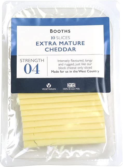 Booths Extra Mature Cheddar Cheese Slices G Amazon Co Uk Grocery